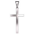 Sterling Silver Cross Pendant, 3/4" X 1.7mm Sterling Silver Cross Pendant, 3/4" X 1.7mm Sterling